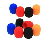 GOOHOCHY 10pcs Microphone Cover Net Mic Covers Fall Pop-up Design Ktv Microphone Protectors for Stage Use Random Color