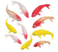 GOOHOCHY 10pcs Miniature Artificial Koi Fish Models for Micro Landscaping Decor Realistic Simulation Aquarium Ornaments Fancy Carp Mix for Fish Tanks and Tiny Terrariums