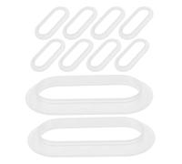 GOOHOCHY 10pcs Plastic Cardboard Boxes for Moving with Adhesive Handle, Ergonomic Design and Secure Fastening, for Storage and Transport of Cardboard Boxes