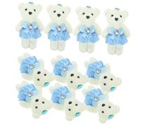 GOOHOCHY 10Pcs Plush Stuffed Bear Dolls Soft Cartoon Animal Decorations for Wedding Car Bouquet Sofa Bedroom Valentine Day Cuddly Adorable Soft Touch