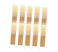 GOOHOCHY 10pcs Saxophone Reed Reeds for Soprano Sax Accessories Replacement Beginners Musical Wind Instruments