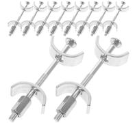 GOOHOCHY 10pcs Silver Galvanized Steel Half-Moon Countertop Joiner Connectors with Strong Stability and Weight-Bearing Capacity for Kitchen Worktops and Furniture Assembly