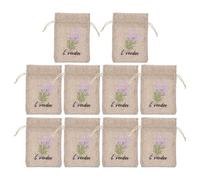 GOOHOCHY 10pcs Small Cotton Drawstring Bags 10x14cm Linen Sachet Pouches for Clothes Storage and Wardrobes Freshness, for DIY Filling and Party Favour Gift Bags