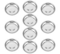 GOOHOCHY 10pcs Stainless Steel Smoke Pellet Holder Trays Heatproof Visual Effects Staging Plates for Photography Filmmaking Event Decor with Stackable Design