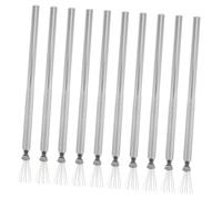 GOOHOCHY 10pcs Stainless Steel Stripe Lines Nail Art Pens with Bendable Needle Tips Multifunction Manicure Painting Tools for Precise Wire Drawing and Fine Line Nail Designs Silver