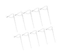 GOOHOCHY 10pcs Transparent Glass Icicles Ornaments for Christmas Tree Spiral Design Hanging Decorations for Xmas Wedding Party Crystal Pendants with Light Refraction