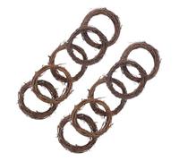 GOOHOCHY 10pcs Unfinished Rattan Vine Wreath Natural Ring Decor Elegant Hanging Wreath for Living Outdoor