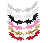 GOOHOCHY 120pcs Halloween Decoration Accessories Crafts Vampire Hair Clip Cosplay Demon Wings Hair Horn Devil Wing DIY Craft Mini Devil Costume Accessories Horns Hairpin Leather