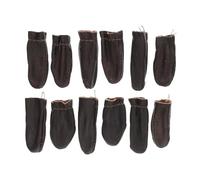GOOHOCHY 12Pcs Cowhide Finger Thimble Protectors for Sewing and Felting Ergonomic Finger Cots for Cut Protection in DIY Crafts Random Colors Comfortable Handmade Embroidery Random Color