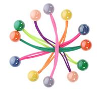 GOOHOCHY 12pcs Double Ball Elastic Ponytail Holders High Elasticity Hair Ties for Women Vibrant Candy Colors Hair Accessories Bun Braids Curly Styles