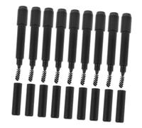 GOOHOCHY 12pcs Eyebrow Pencil Extender Holder with Dual-ended Brow Brush Portable Compact Design for Precise Shaping and Grooming Reduces Hand Tremors for Beginners and Professionals
