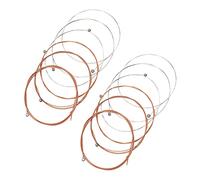 GOOHOCHY 12pcs Folk Guitar Strings Durable Replacement Strings for Acoustic Guitars Sound Quality Made from Reliable for Musicians and Guitarists