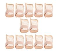 GOOHOCHY 12pcs Lightweight Beige Lace Base Dome Caps for Wigs Mesh Hair Net Wig Caps for Women Adds Volume with Invisible Appearance Adjustable Hairpiece for Everyday Activities and Work