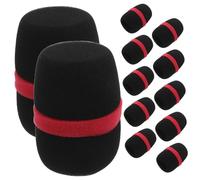 GOOHOCHY 12pcs Microphone Sponge Cover Windscreen Protective Sleeve for Handheld Mic Ktv Recording Live Streaming Vocal Use