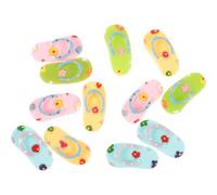 GOOHOCHY 12pcs Miniature Slipper Photo Props Resin Plastic Beach Themed Charms, DIY Accessories for Phone Cases and Boxes, Wedding Products