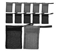 GOOHOCHY 12pcs Soap Foaming Pouches Multi-function Mesh Soap Bags for Bathing Travel and Shower Lathering Scrubber for Ages and Grey Colors