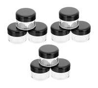 GOOHOCHY 15pcs 25ml Black Plastic Eye Cream Jars with Leakproof Lids, Versatile Empty Cosmetic Containers for Skincare, Travel, and Beauty Product Storage