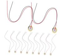 GOOHOCHY 15pcs 27mm Piezo Electric Discs Acoustic Pickup Transducer Set 33cm Lead Cable for Guitar and Electronic Drum Trigger Microphone Buzzer Contact Sensor
