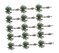 GOOHOCHY 15pcs Miniature Palm Trees for Diorama and Moss Garden Decorations Realistic Plastic Coconut Tree Models with Detailed Leaves and Trunks for Train Layouts Fairy Gardens Cake