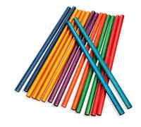 GOOHOCHY 16pcs Colored Log Stick Percussion Instrument Drumsticks Rhythm Sticks for Kids Music Toys