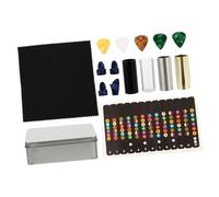GOOHOCHY 16pcs Guitar Slide Set with Glass and Metal Slides Thumb Finger Picks Finger Tip Protectors Professional Guitar Accessories for Fingerstyle