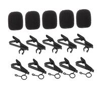 GOOHOCHY 18pcs Microphone Clip and Sponge Cover Set for Lavalier and Lapel Mics Durable Metal Clips and Soft Covers for Sound Conferences Performances and Online Chats