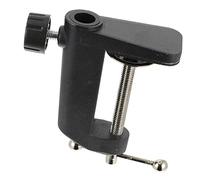 GOOHOCHY 1pc Multi-functional Microphone Clamp Base for Desk Mounting Black Microphone Stand Holder for Recording Live Streaming and Stage Use Fits up to Thickness
