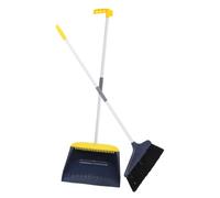 GOOHOCHY 1set Broom and Dustpan Set Soft Bristles Handle for Indoor Cleaning Windproof Dustpan Floor Sweeping Tool for Household Use Comb Teeth