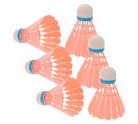 GOOHOCHY 1set Stable High-speed Plastic Badminton Shuttlecocks Windproof Lightweight Pink Birdies with Injection Molded Design for Indoor Outdoor Training Backyard Games Baseball Batting