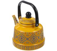 GOOHOCHY 2.5l Enamel Teapot with Comfortable Handle and Heating Feature, Easy to Clean Stainless Steel Kitchen Teapot for Instant Soup and Oatmeal, Simple and Elegant Design for Tea Lovers