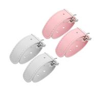 GOOHOCHY 2 Pairs Sturdy Leather Bike Basket Straps with Adjustable Front Basket Belt for Bicycle and Scooter Compact Cycling Accessories White Pink