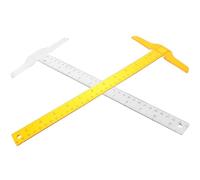 GOOHOCHY 2 Pcs T Shape Rulers Double Scale Measuring Tool Plastic Material Safe to Use 30cm Length for Office and Home Drawing Supplies
