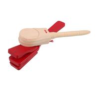 GOOHOCHY 2 Pcs Wooden Castanet Clappers with Long Handle, Musical Instruments for Kids, Dual Styles, Versatile Use, Suitable for Levels, for Children’s Percussion Instrument Teaching