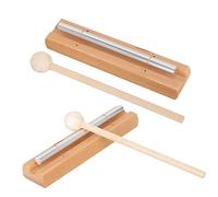 GOOHOCHY 2 Set Percussion Hand Bell Sound Meditation Chimes for Classroom Reminders Music Instrument with Mallet Durable Construction for Musical Play and Yoga Sessions