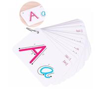 GOOHOCHY 2 Sets Colorful Double-sided Abc Letter Cards for Learning Educational English Spelling Flashcards with Smooth Surface Portable for Early Literacy and Vocabulary Building