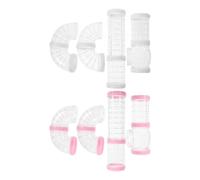 GOOHOCHY 2 Sets Plastic Hamster House with DIY Cage Tunnel and Hamster Tubes Made of Sturdy Pp Material Providing an Enjoyable Living Space Squirrels Hedgehogs and Guinea Pigs