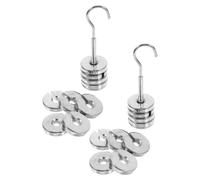 GOOHOCHY 2 Sets Small Replacement Slotted Mass Set for Laboratory Calibration, Precise Calibration Compact Weights Suitable for Science Lab Experiments, 200g