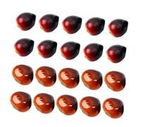 GOOHOCHY 20pcs Artificial Chinese Chestnuts Mixed Size Simulated Nut Ornaments Foam Chestnut DIY Craft for Desktop Home Shop Photography Decor Assorted style