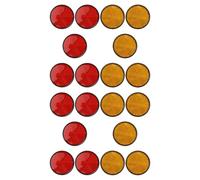 GOOHOCHY 20pcs Bike Reflectors Front Rear Round Warning Reflector Kit for Driveway Gate Posts Trailers Automobiles Boats Mailboxes Fit Easy Installation Nighttime Safety