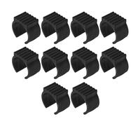 GOOHOCHY 20pcs Chair Leg Tip Protectors, 38-42mm Black Plastic U-shaped Clip-on Floor Glides, Non-slip for Metal Tubes and Patio Furniture