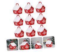 GOOHOCHY 20pcs Christmas Candy Boxes Red House Shape Storage Case Large Capacity Reusable Treat Container for Wedding Party Holiday and Snacks