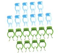 GOOHOCHY 20Pcs Epistaxis Care Nasal Clips Portable Nose Pinchers for Nosebleed Stopper Home Use EVA Pom Material Breath Training Clips with Comfortable Fit in Blue and Green