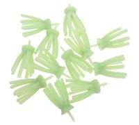 GOOHOCHY 20pcs Light Green Artificial Carrot Tops Plastic DIY Fake Carrot Decorations for Easter Spring Crafts Seasonal Home Décor