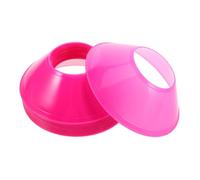 GOOHOCHY 20pcs Pink Soccer Training Cones for Agility Drills Plastic Flat Discs for Football Basketball Skating Fitness Practice Stackable Portable Sports Markers for Field Training