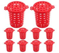 GOOHOCHY 20pcs Plastic Bait Cage Fishing Traps with Advanced Closure Detachable Shrimp and Worm Bait Holder for Crab Crawfish Fishing in Lakes Rivers and Sea Outdoor Angling Supplies