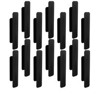 GOOHOCHY 20Pcs Self-Adhesive Cabinet Handles Black, Multipurpose Stick-On Door Pulls for Drawers, Cupboards, and Sliding Windows, Easy Installation Hardware Pulls for Home Improvement