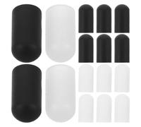 GOOHOCHY 20pcs Silicone Drumstick Tips Drum Dampeners for Silent Practice Percussion Mute Covers Drumstick Protector Accessories Black and White for Drum Kits Adults