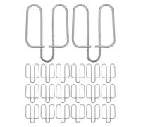 GOOHOCHY 20pcs Silver Galvanized Pet Cage Fixator Clips for Rabbit Feed Box Robust Construction to Prevent Spillage and Waste, for Farms and Farming Environments