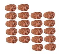 GOOHOCHY 20pcs Simulated Artificial Steak Blocks Fake Food Artificial Meat Faux Food Beef Simulated Simulation Realistic Pvc Light Brown