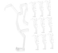 GOOHOCHY 20Pcs Transparent Valance Clips Plastic Blind Clamps for Window Blinds and Curtains Hidden Groove Design Easy Installation Reliable Accessories for Various Blinds